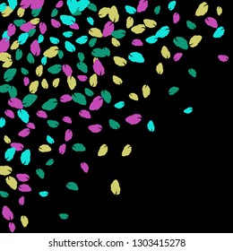 Cute  Pattern with Leaves for Greeting Card or Poster. Vector Background for Spring or Summer Design.
