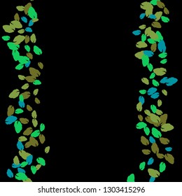 Cute  Pattern with Leaves for Greeting Card or Poster. Vector Background for Spring or Summer Design.
