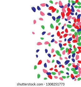 Cute  Pattern with Leaves for Greeting Card or Poster. Vector Background for Spring or Summer Design.
