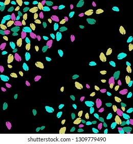 Cute  Pattern with Leaves for Greeting Card or Poster. Vector Background for Spring or Summer Design.
