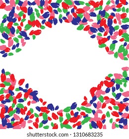 Cute  Pattern with Leaves for Greeting Card or Poster. Vector Background for Spring or Summer Design.
