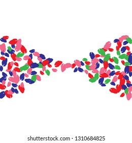 Cute  Pattern with Leaves for Greeting Card or Poster. Vector Background for Spring or Summer Design.
