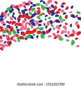 Cute  Pattern with Leaves for Greeting Card or Poster. Vector Background for Spring or Summer Design.
