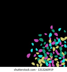 Cute  Pattern with Leaves for Greeting Card or Poster. Vector Background for Spring or Summer Design.
