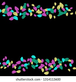 Cute  Pattern with Leaves for Greeting Card or Poster. Vector Background for Spring or Summer Design.
