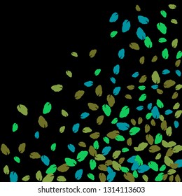 Cute  Pattern with Leaves for Greeting Card or Poster. Vector Background for Spring or Summer Design.
