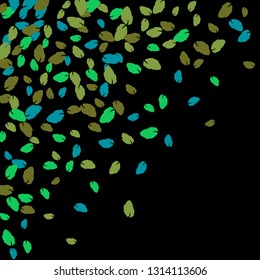 Cute  Pattern with Leaves for Greeting Card or Poster. Vector Background for Spring or Summer Design.
