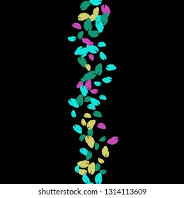 Cute  Pattern with Leaves for Greeting Card or Poster. Vector Background for Spring or Summer Design.
