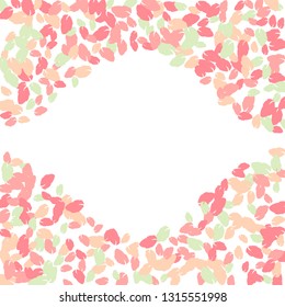 Cute  Pattern with Leaves for Greeting Card or Poster. Vector Background for Spring or Summer Design.
