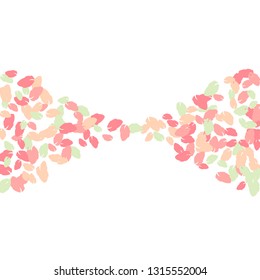 Cute  Pattern with Leaves for Greeting Card or Poster. Vector Background for Spring or Summer Design.
