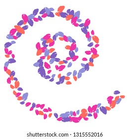 Cute  Pattern with Leaves for Greeting Card or Poster. Vector Background for Spring or Summer Design.
