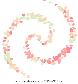 Cute  Pattern with Leaves for Greeting Card or Poster. Vector Background for Spring or Summer Design.
