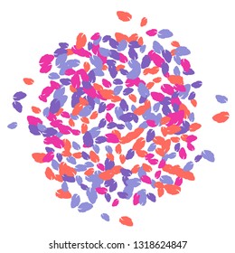 Cute  Pattern with Leaves for Greeting Card or Poster. Vector Background for Spring or Summer Design.

