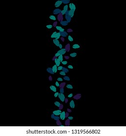 Cute  Pattern with Leaves for Greeting Card or Poster. Vector Background for Spring or Summer Design.
