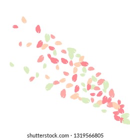 Cute  Pattern with Leaves for Greeting Card or Poster. Vector Background for Spring or Summer Design.
