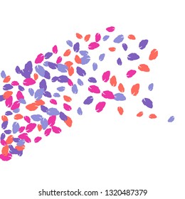 Cute  Pattern with Leaves for Greeting Card or Poster. Vector Background for Spring or Summer Design.
