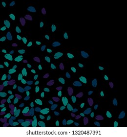 Cute  Pattern with Leaves for Greeting Card or Poster. Vector Background for Spring or Summer Design.
