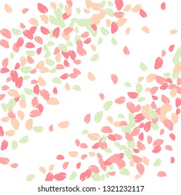 Cute  Pattern with Leaves for Greeting Card or Poster. Vector Background for Spring or Summer Design.
