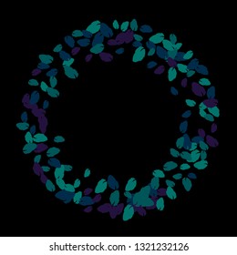 Cute  Pattern with Leaves for Greeting Card or Poster. Vector Background for Spring or Summer Design.
