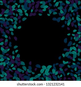 Cute  Pattern with Leaves for Greeting Card or Poster. Vector Background for Spring or Summer Design.
