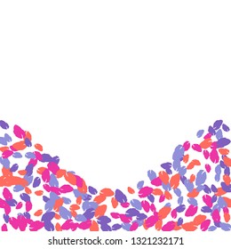 Cute  Pattern with Leaves for Greeting Card or Poster. Vector Background for Spring or Summer Design.
