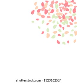 Cute  Pattern with Leaves for Greeting Card or Poster. Vector Background for Spring or Summer Design.
