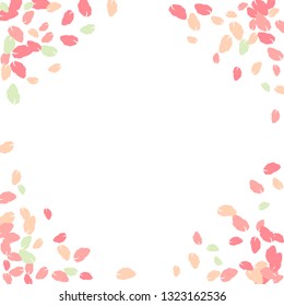 Cute  Pattern with Leaves for Greeting Card or Poster. Vector Background for Spring or Summer Design.
