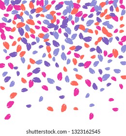 Cute  Pattern with Leaves for Greeting Card or Poster. Vector Background for Spring or Summer Design.
