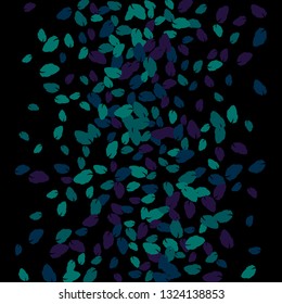 Cute  Pattern with Leaves for Greeting Card or Poster. Vector Background for Spring or Summer Design.
