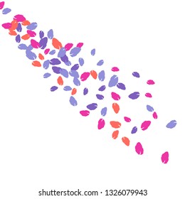 Cute  Pattern with Leaves for Greeting Card or Poster. Vector Background for Spring or Summer Design.
