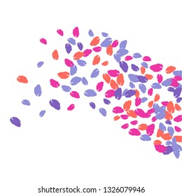 Cute  Pattern with Leaves for Greeting Card or Poster. Vector Background for Spring or Summer Design.
