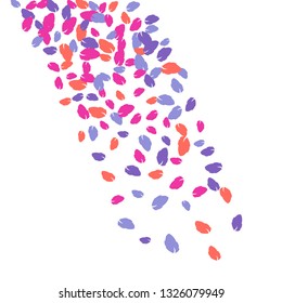 Cute  Pattern with Leaves for Greeting Card or Poster. Vector Background for Spring or Summer Design.

