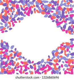 Cute  Pattern with Leaves for Greeting Card or Poster. Vector Background for Spring or Summer Design.
