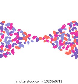 Cute  Pattern with Leaves for Greeting Card or Poster. Vector Background for Spring or Summer Design.
