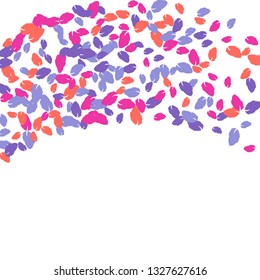 Cute  Pattern with Leaves for Greeting Card or Poster. Vector Background for Spring or Summer Design.
