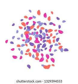 Cute  Pattern with Leaves for Greeting Card or Poster. Vector Background for Spring or Summer Design.
