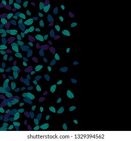 Cute  Pattern with Leaves for Greeting Card or Poster. Vector Background for Spring or Summer Design.
