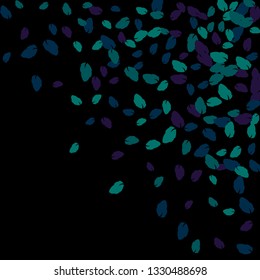 Cute  Pattern with Leaves for Greeting Card or Poster. Vector Background for Spring or Summer Design.
