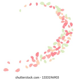 Cute  Pattern with Leaves for Greeting Card or Poster. Vector Background for Spring or Summer Design.
