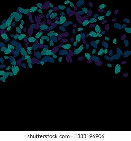 Cute  Pattern with Leaves for Greeting Card or Poster. Vector Background for Spring or Summer Design.
