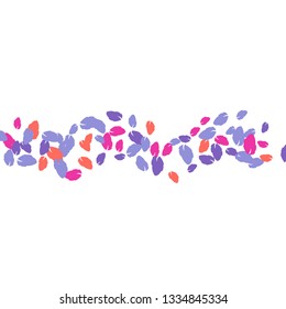 Cute  Pattern with Leaves for Greeting Card or Poster. Vector Background for Spring or Summer Design.
