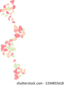 Cute  Pattern with Leaves for Greeting Card or Poster. Vector Background for Spring or Summer Design.
