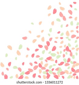 Cute  Pattern with Leaves for Greeting Card or Poster. Vector Background for Spring or Summer Design.
