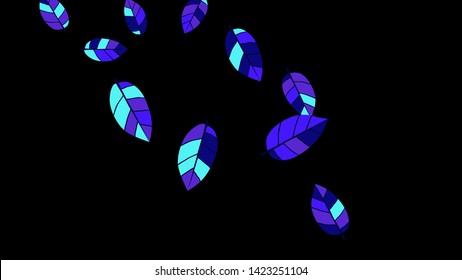 Cute  Pattern with Leaves for Greeting Card or Poster. Vector Background for Spring or Summer Design.
