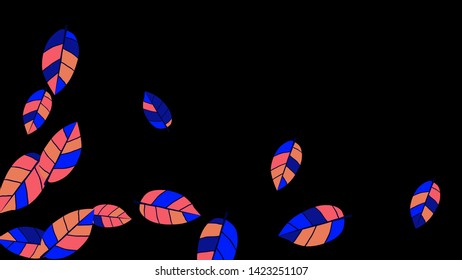 Cute  Pattern with Leaves for Greeting Card or Poster. Vector Background for Spring or Summer Design.
