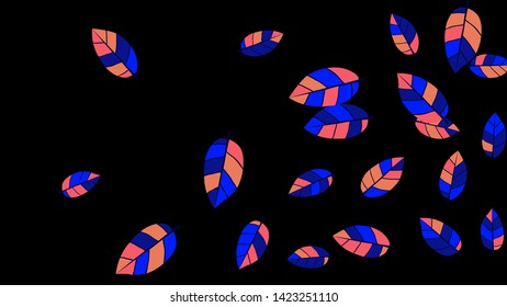 Cute  Pattern with Leaves for Greeting Card or Poster. Vector Background for Spring or Summer Design.
