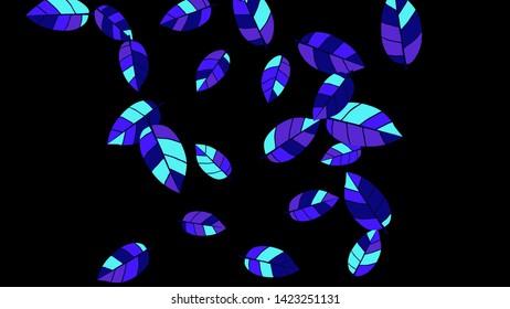 Cute  Pattern with Leaves for Greeting Card or Poster. Vector Background for Spring or Summer Design.
