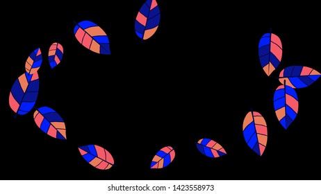 Cute  Pattern with Leaves for Greeting Card or Poster. Vector Background for Spring or Summer Design.

