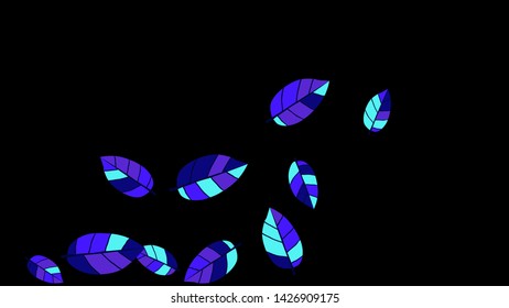 Cute  Pattern with Leaves for Greeting Card or Poster. Vector Background for Spring or Summer Design.
