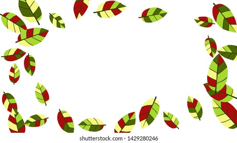 Cute  Pattern with Leaves for Greeting Card or Poster. Vector Background for Spring or Summer Design.
